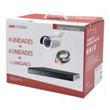 Kit Hikvision Dvr 4ch+4 Bullet Ip66+4 Rollos Bnc 20mt+hdd1tb