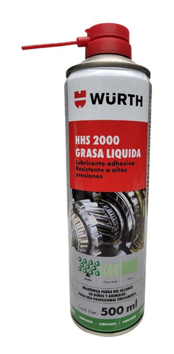 Grasa Liquida Transparente Adhesivo 500ml Wurth Hhs 2000