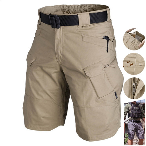 Bermudas Hombre Short Táctico Cargo Militar Ripstop Urbano