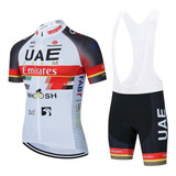 Uniforme Ciclismo Uae Corto Badana Gel 9d Tirantas Bicicleta