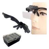 Oculos Lupa De Cabeca Led Pro +5 Lentes +estojo +1000 Vendas