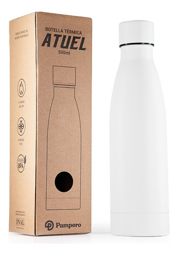 Botella Termica Doble Pared Pampero Atuel 500 Ml, En Caja