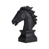 Estatua Caballo Negro De Resina 12'' - Decoración Hogar Y Of