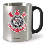 Caneca Metal Inox Corinthians Copo Cerveja Timão Oficial