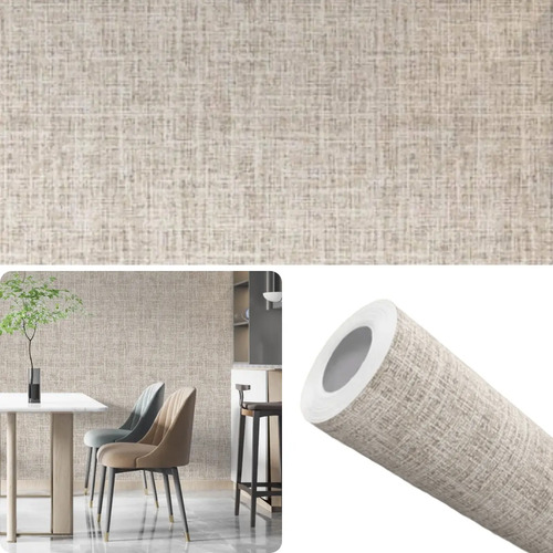 Papel Parede Adesivo Linho Texturizado Autocolante Lavável | MercadoLivre