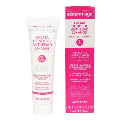 Exderm Age Crema De Noche Antiedad 30+ Años 50 Ml Tipo de piel Todo tipo de pieles | Meses sin interés