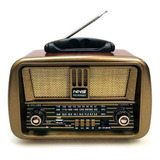 Radio Bluetooth Recargable Vintage Retro Con Usb Y Fm