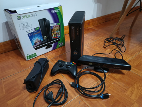 Consola Xbox 360 4gb + Kinect + 6 Juegos Original 