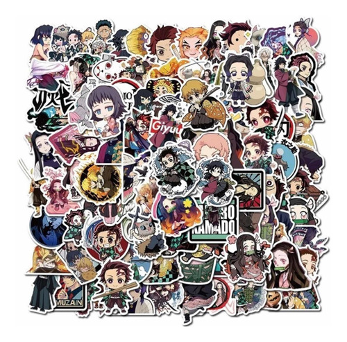 Hermosos 50 Stickers Demon Slayer Kimetsu No Yaiba