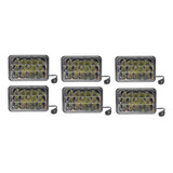 6pz De Unidad Faro Auxiliar 4656 Led Con Base