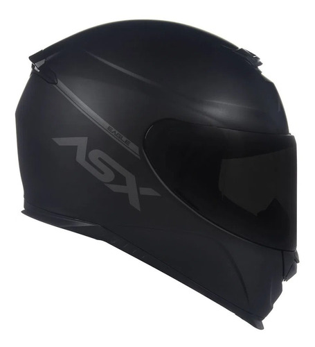 Capacete Asx Eagle Monocolo Preto Pretinho Fosco Oferta