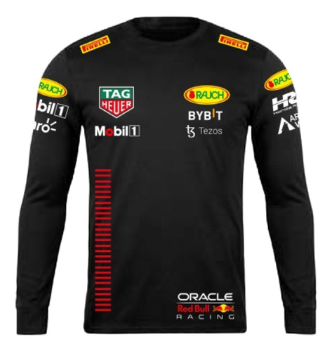 Polera Manga Larga Max Verstappen F1 Equipo Red Bull