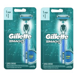 Kit C/2 Aparelho  Gillette Mach3  C/ 1 Cartucho