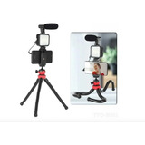 Kit De Video Vlogging Youtube  Soporte + Trípode Microfono 7
