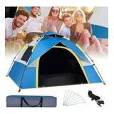 Tienda Casa De Campaña 4 Personas Grande Camping 2.1x2x1.35m