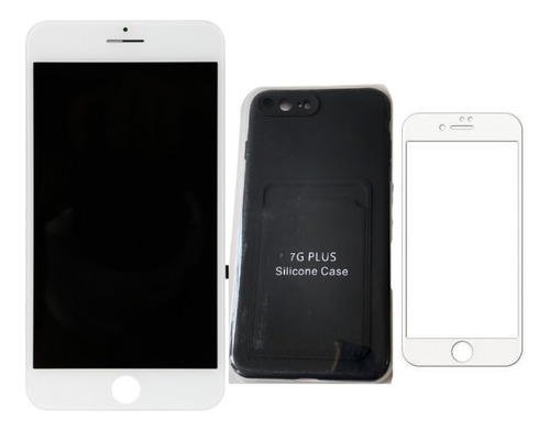 Tela Lcd Touch Para iPhone 8 Plus Branco + Capa + Película