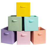 Caja Plegable, Cubo Organizador De Tela, Set 6