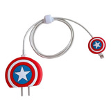 Protector Para Cable Capitán América iPhone 11 Pro, 12 Y 13