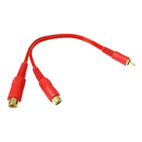 Cable Derivador Y 1 Rca Macho A 2 Hembras Calidad Premium 