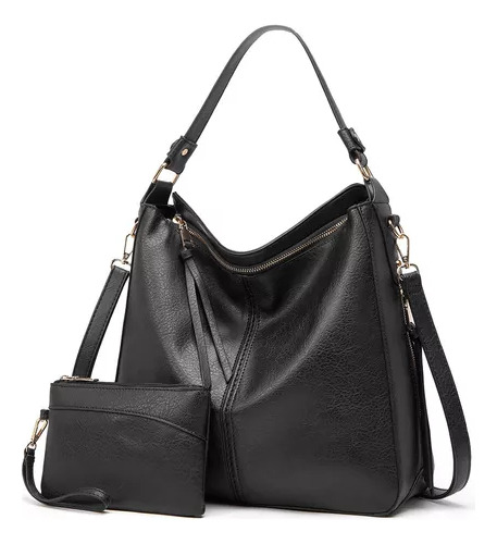 Bolso Bandolera Vintage Grande Para Mujer Con Monedero