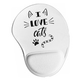 Mousepad Ergonômico Eu Amo Gato Gatinho Animal Pet 22