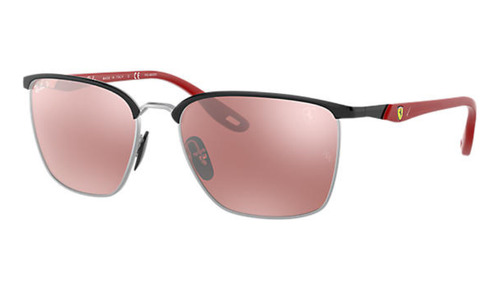 Óculos De Sol Ray-ban Scuderia Ferrari Preto Rb3673mf060h256