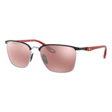 Óculos De Sol Ray-ban Scuderia Ferrari Preto Rb3673mf060h256