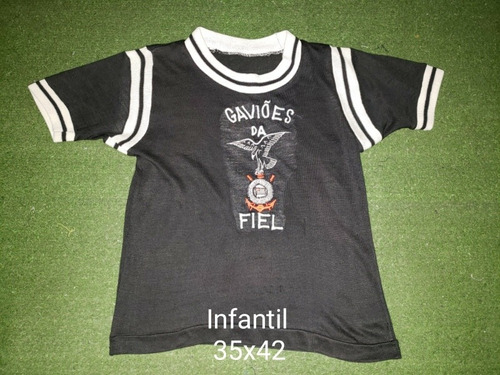 Camisa Corinthians Gaviões Da Fiel Infantil Anos 2000 Preta 