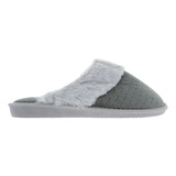 Pantufla Color Gris Claro Con Peluche D01730085561