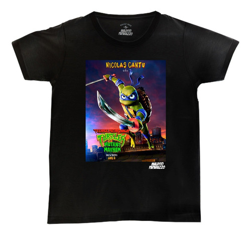 Tortugas Ninjas Caos Mutante (leonardo) -remera 100% Algodón