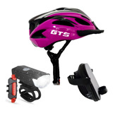 Capacete Bike Led Bolsa Selim Case Porta Objeto Kit Lanterna