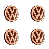 Emblema Llanta Vw Gol Ab9 Polo X4 Unidades Negra Y Cromada