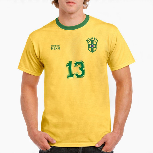 Camiseta Blusa Extra Grande Seleção Brasil Copa Lula 13