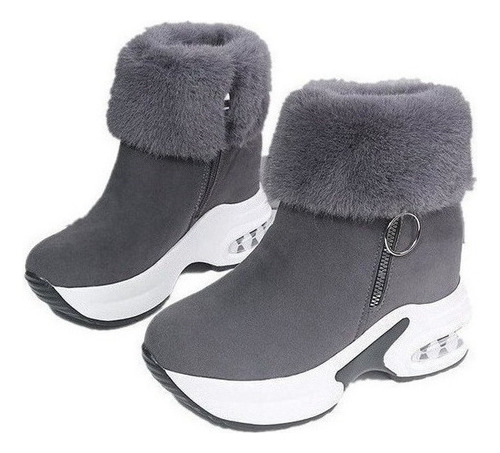 Botas Femininas De Inverno De Pelúcia Quente Para Neve