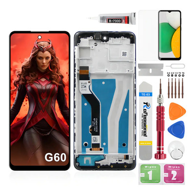 Okbichi Pantalla Display Lcd Para Moto G60 Xt2135 Con Marco Panb0001in, Panb0013in, Panb0015in | Meses sin interés