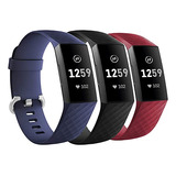 3 Packs Sili Bands For Fitbit Charge 4/ Fitbit Charge 3...