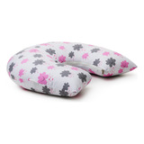 Almofada Para Amamentação Travesseiro Para Gêmeos - Grande Cor Nuvens Rosa Joli