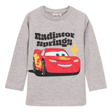 Remera Manga Larga Niños Rayo Mc Queen Cars Original Disney