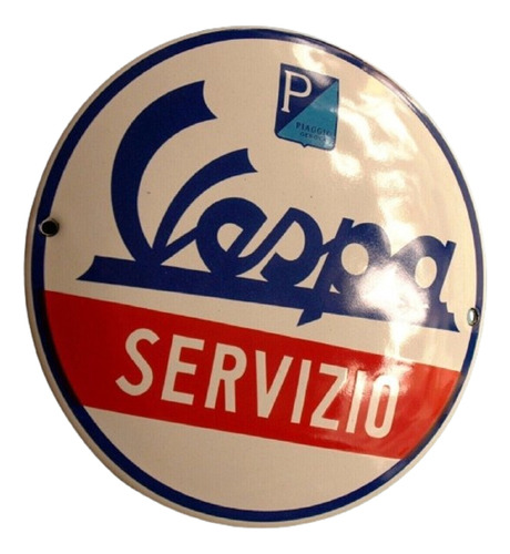 Cartel Enlozado Vespa Servizio - A Pedido_exkarg