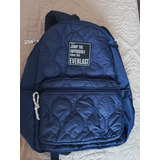 Mochila Everlast Urbana Nailon Azul. Compt Notebook.3 Bolsil