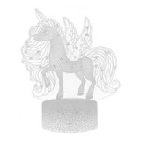 Luz De Noche De Unicornio Para Niños, Lámpara De Ilusión 3d