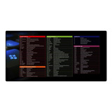 Mouse Pad Speed Atalhos Do Windows Extra Grande 700x350x3mm