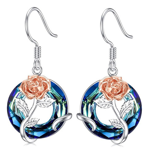 Aros Arbol De La Vida Cristal Austriaco Plata Fina 925 Joyas