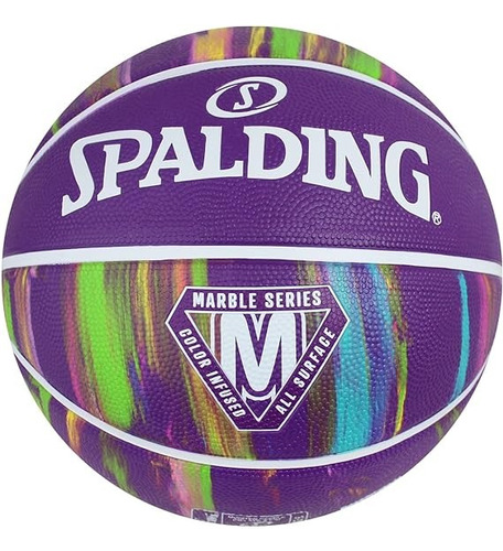 Balon Basquetball Spalding 4her Marble Morado Sz6