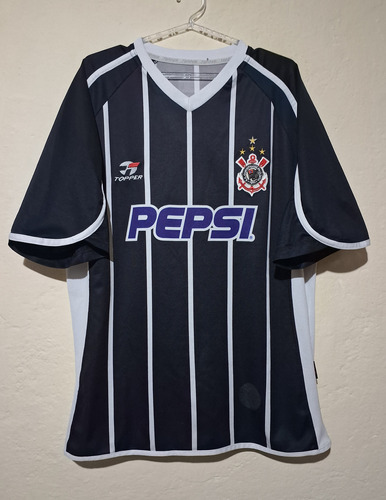 2001-2 (g) Camisa Corinthians 9 Preta Pepsi