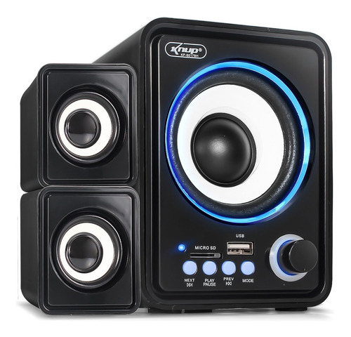 Mini System Som Bluetooth Com Subwoofer Para Tv Pc Usb  Sd 