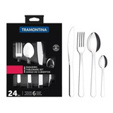 Set 24 Cubiertos Cuchillo Asado Malibu Tramontina Samihome