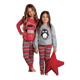 Pijama Nena Pinguino Manga Larga Calza Mini Promesse 12398