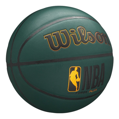 Balón Basketball Baloncesto Wilson Forge Plus Nba #7 Color Verde Oscuro