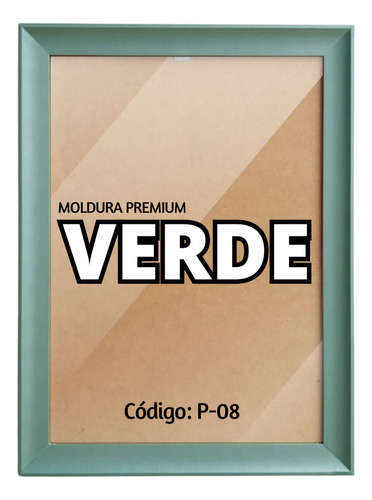 Porta Retrato Premium Tamanho A4 21x30 C/ Vidro Parede Cor Verde